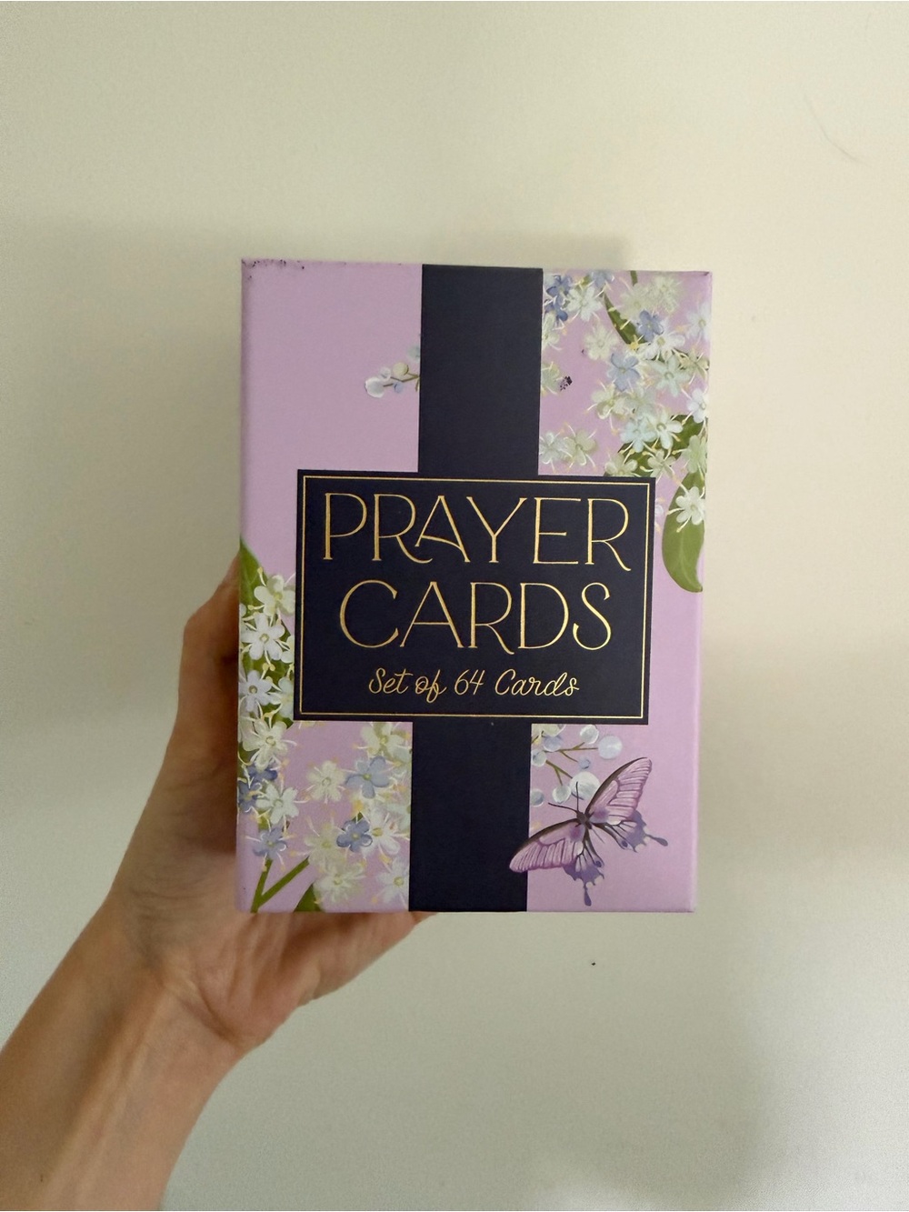 64 set of Prayer Cards Box - Lavender Floral